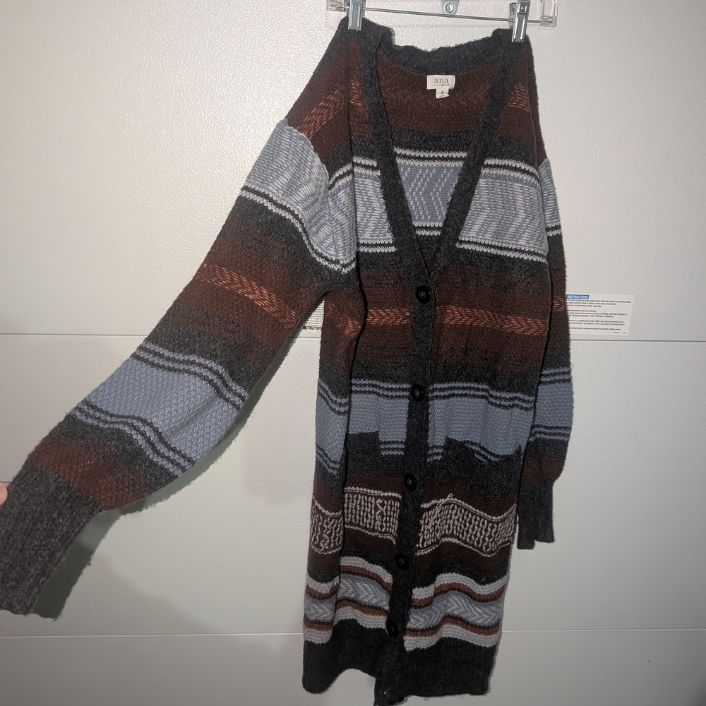 a.n.a Multicolor Striped Cardigan
